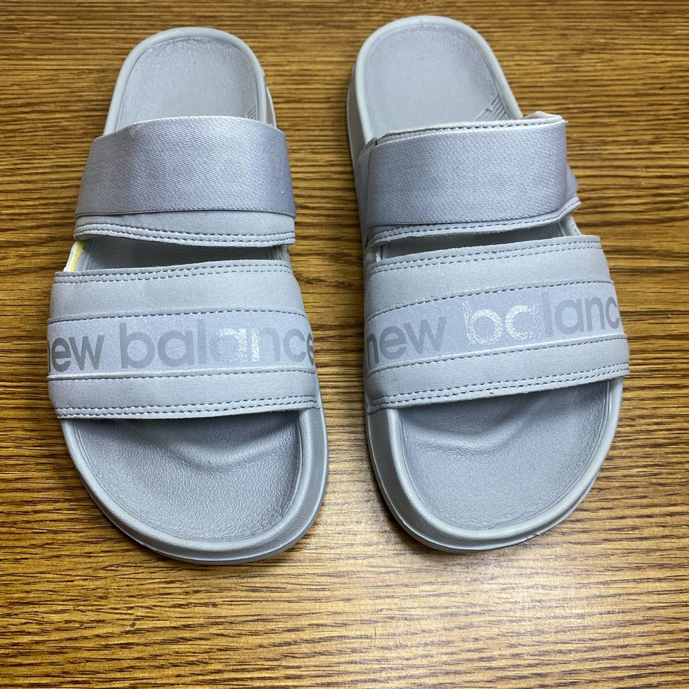 New Balance Women's Gray Sandals Flip Flops Size US 6M Slip On Cushioned New